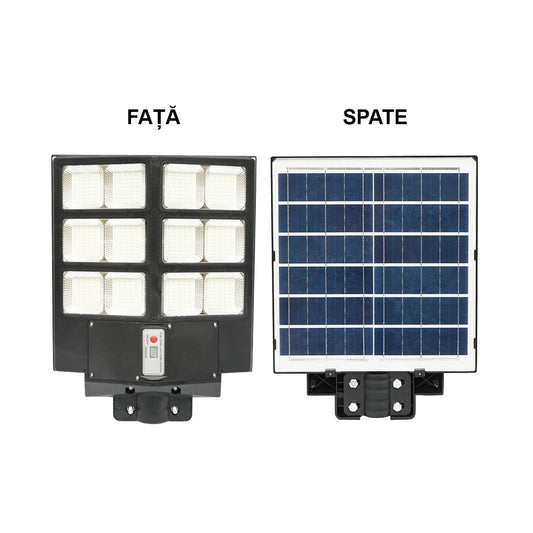 LED соларна лампа 200W за улично осветление 6500K със соларен панел, дистанционно, сензор за движение Breckner Germany