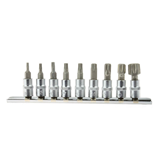 Комплект 9 бита торкс Т10-Т60 1/4" CrV - GEKO