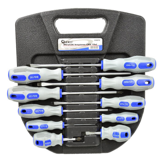 Комплект отвертки CRV 10 бр. GEKO
