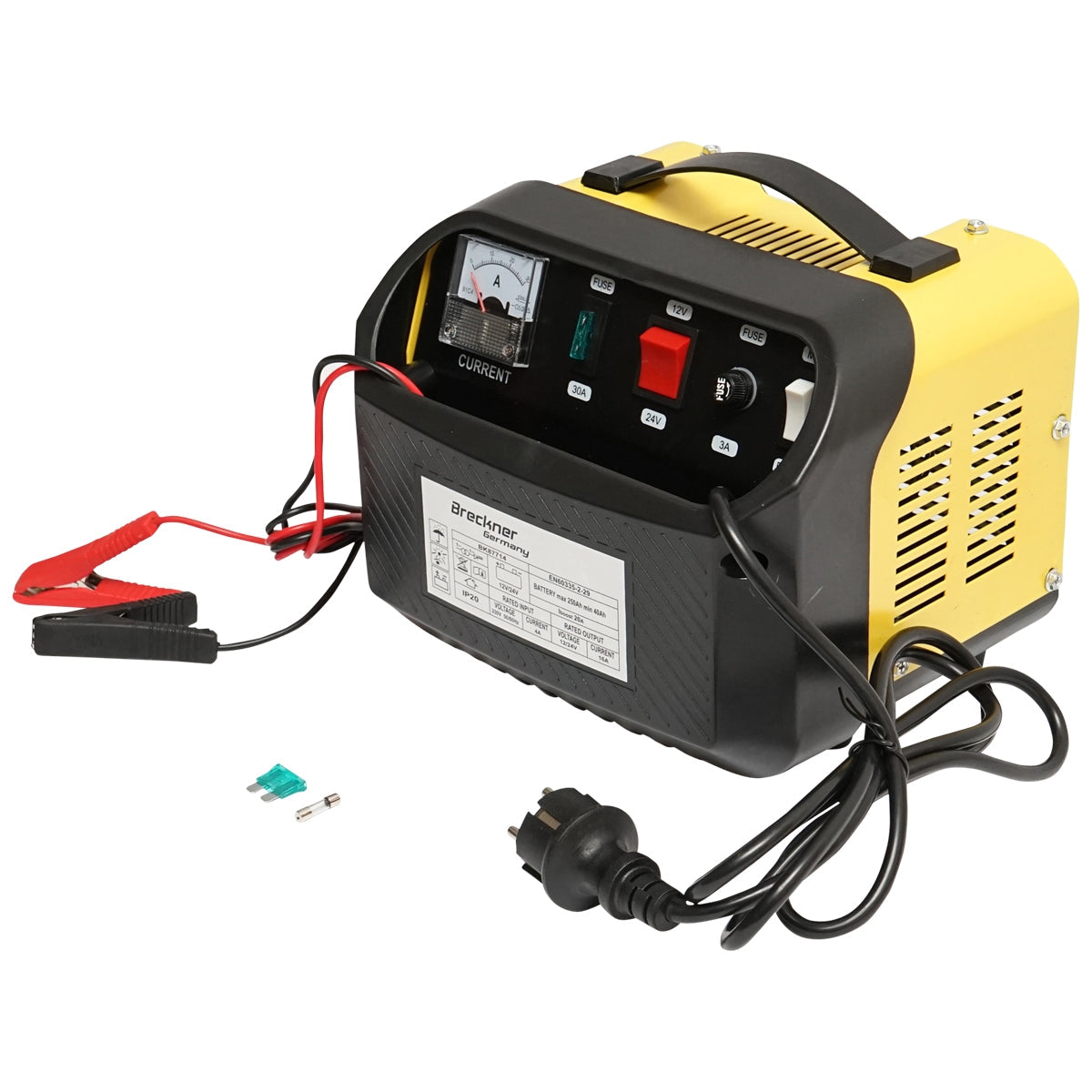 Зарядно устройство за автомобилни акумулатори 12/24V 20A 230V/566W за акумулатори 40-250Ah Breckner Germany