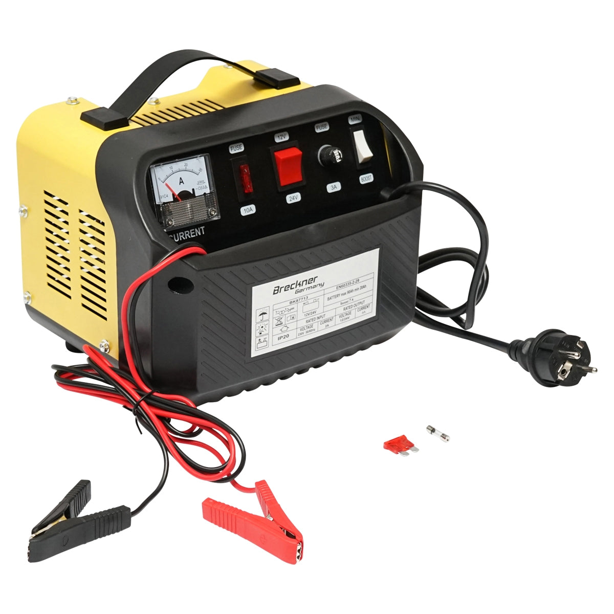 Зарядно устройство за автомобилни акумулатори 12/24V 5A 230V/140W за акумулатори 20-90Ah Breckner Germany