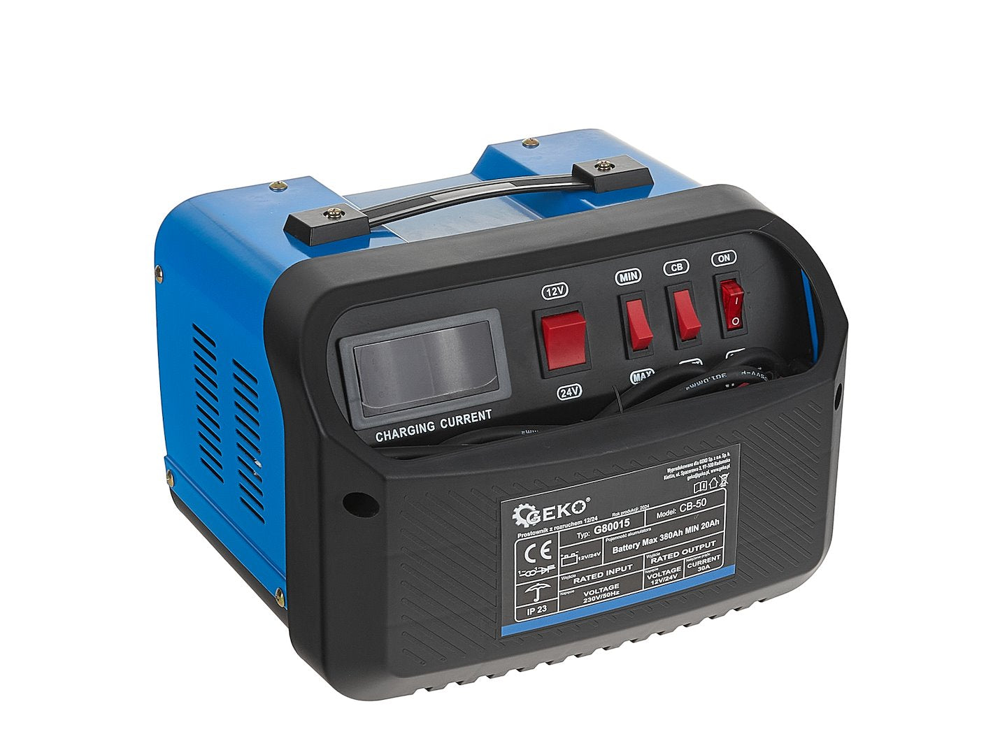 Зарядно устройство със стартер CB50 12V/24V 30A за автомобилни акумулатори 20–380Ah