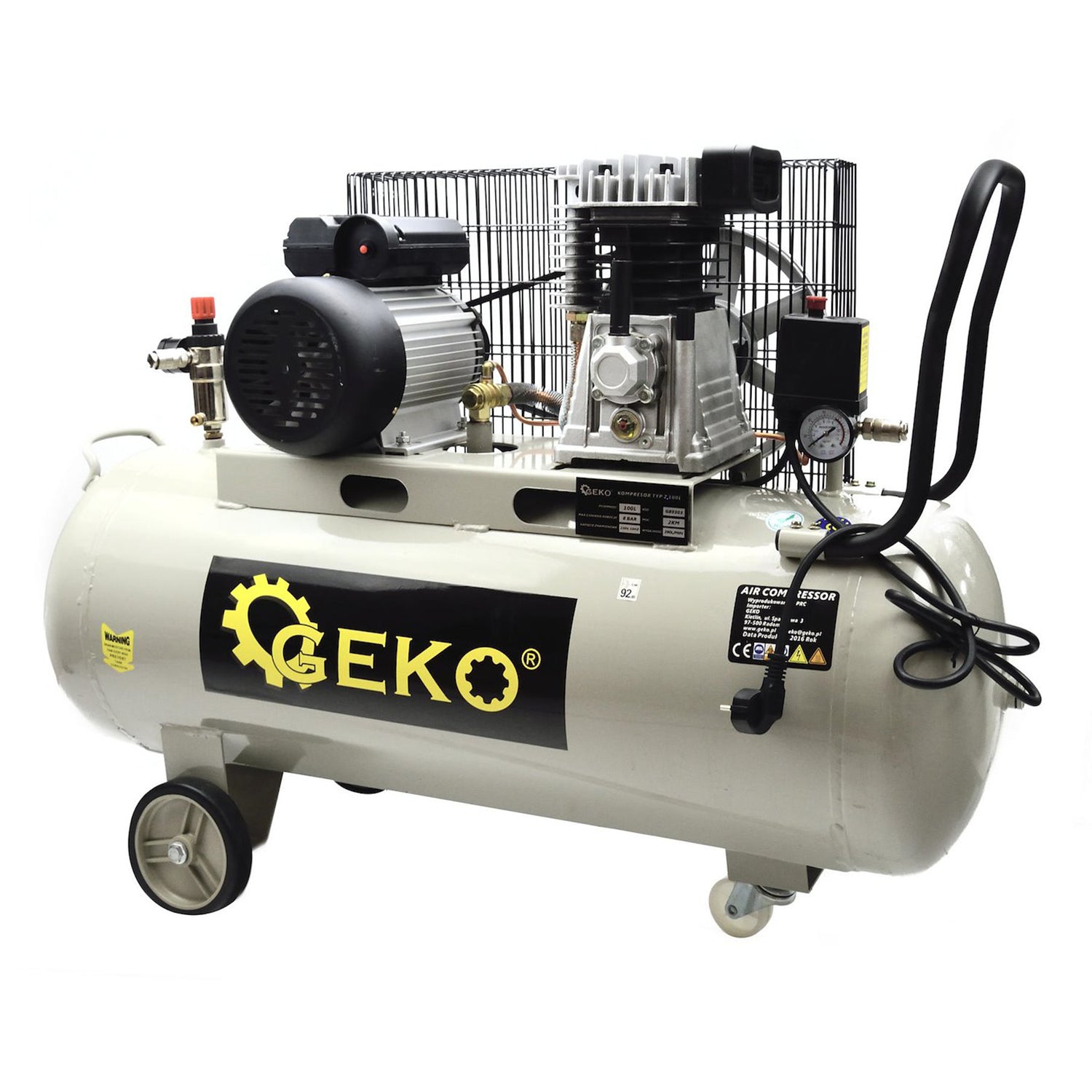 Въздушен компресор 100 л 390 л/мин. 220V GEKO