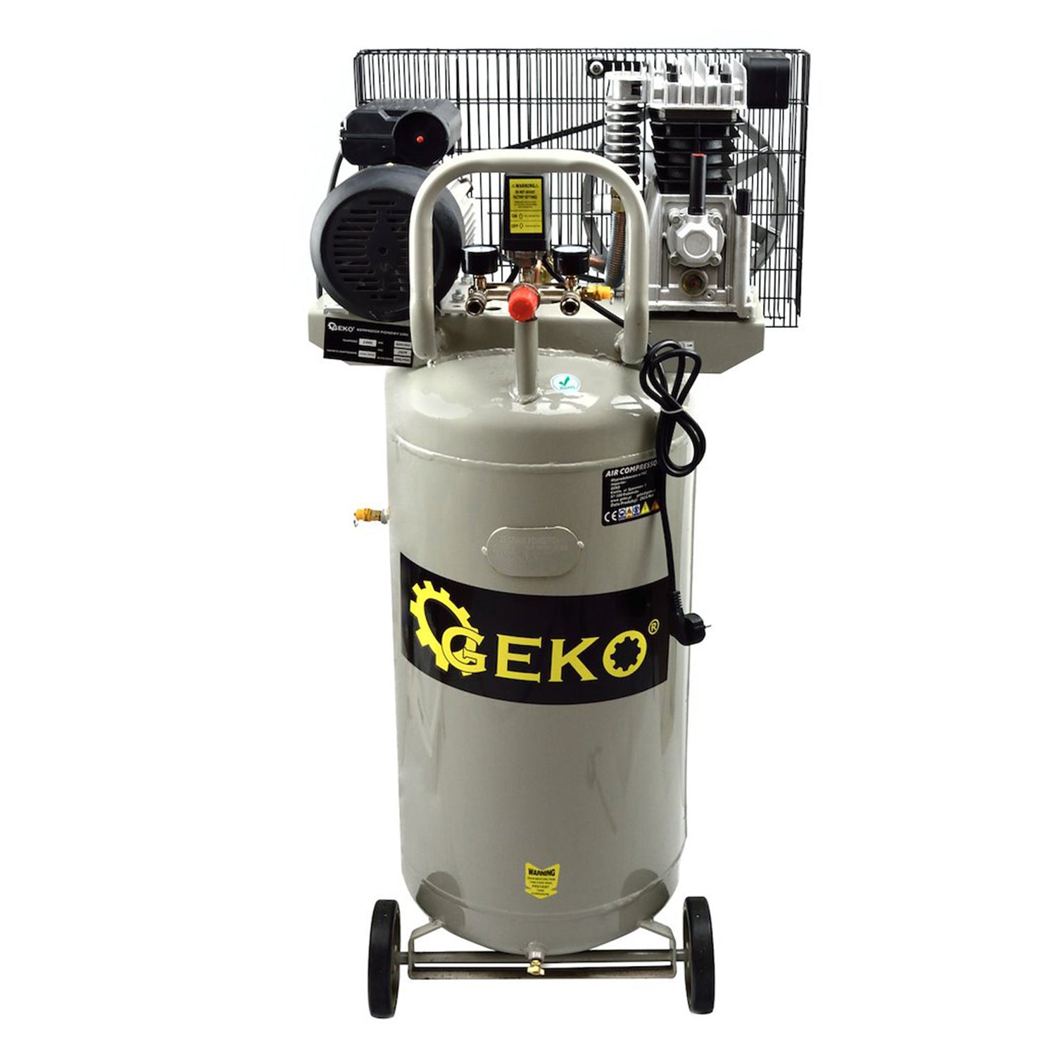 Вертикален въздушен компресор 100 л 390 л/мин. 220V GEKO