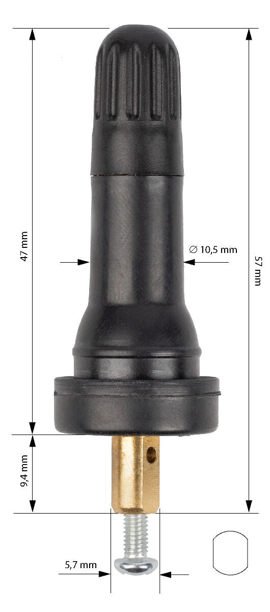 Вентил от каучук за сензор на налягане TPMS TR413 562-3904