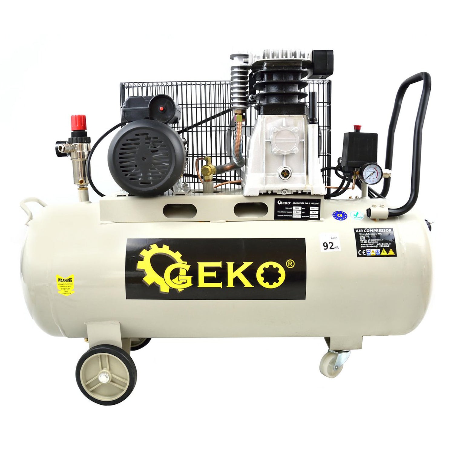 Въздушен компресор 100 л 420 л/мин. 220V GEKO