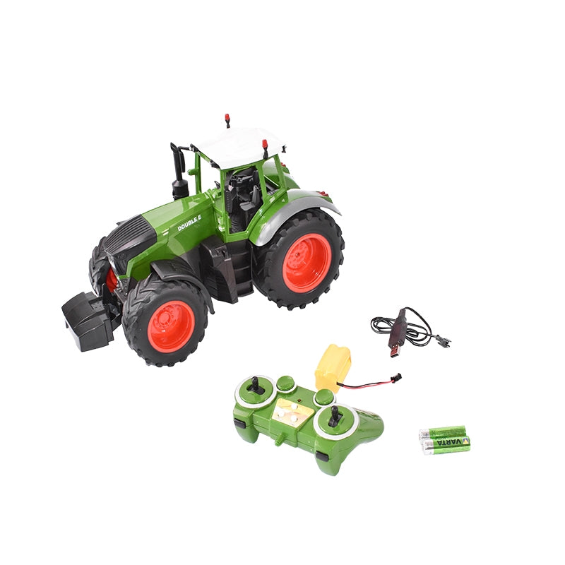 Трактор играчка с дистанционно doubleE RC 1:16 2.4 Ghz, светлини, звуци, обхват 25 м, скорост 2,16 км/ч