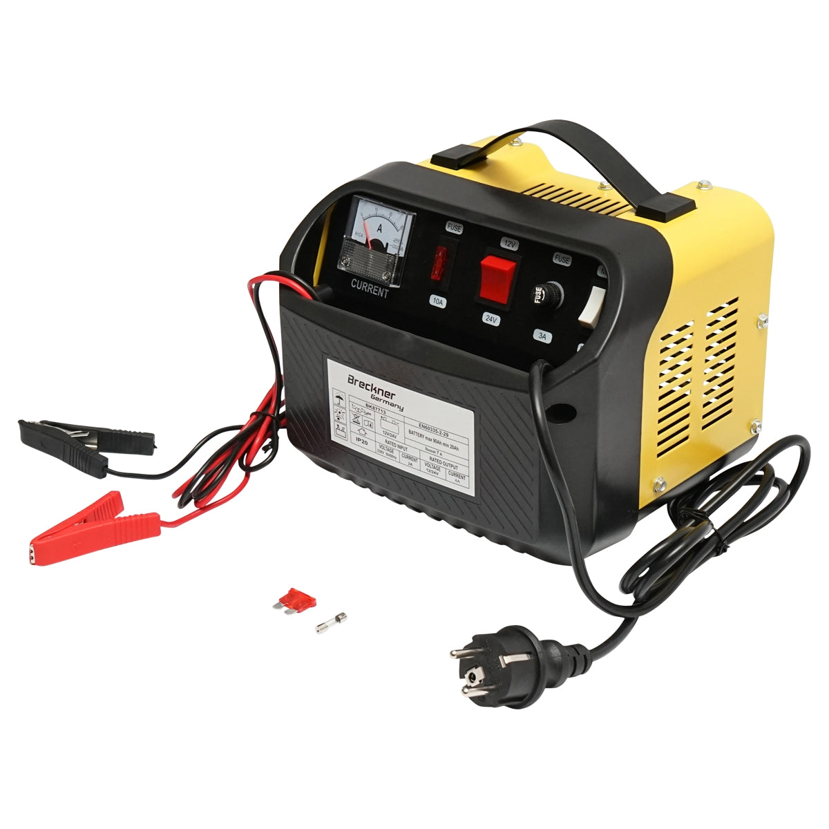 Зарядно устройство за автомобилни акумулатори 12/24V 5A 230V/140W за акумулатори 20-90Ah Breckner Germany