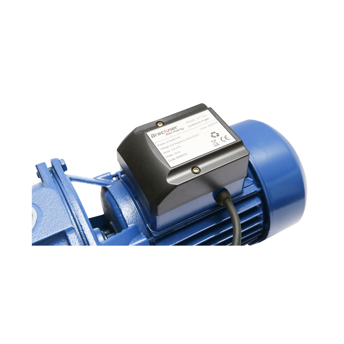 Помпа за повърхностни води, 750W, 53L/min, H54m IP44, 220V JET100L Breckner Germany