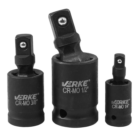 Комплект ударни адаптери с карданна връзка 3 броя 1/2'' 1/4'' 3/8''