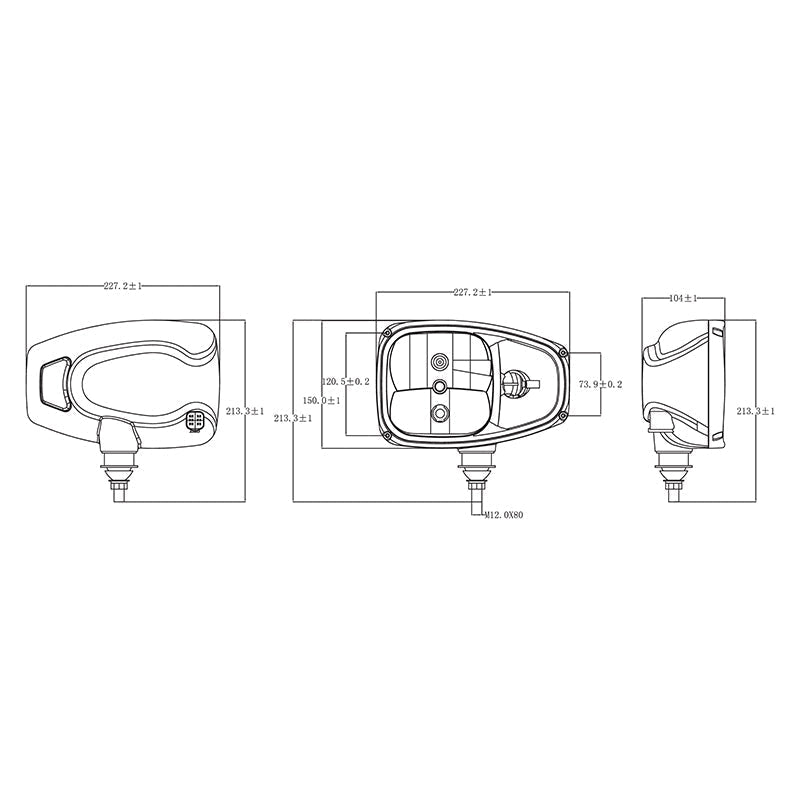 Комплект лампи тип фар със сигнализация, десен и ляв 12V HR-A-015 Breckner Germany