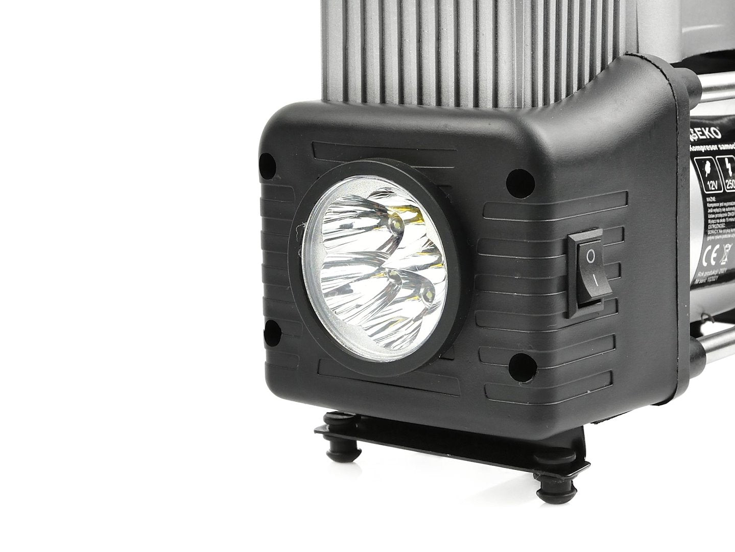 Автомобилен компресор 12V 250W с фенер, GEKO