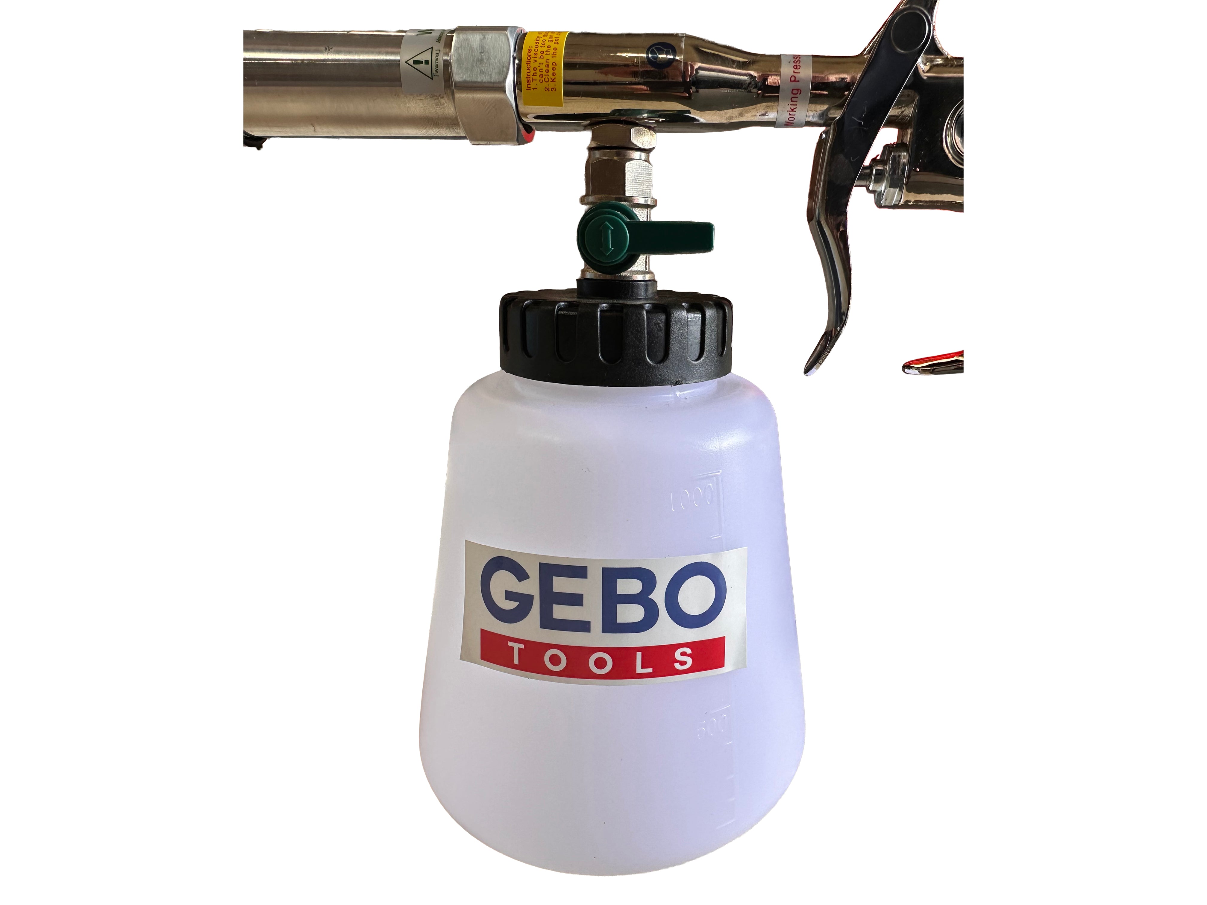 Пневматичен пистолет TORNADOR за почистване на тапицерия с адаптер GEBO TOOLS