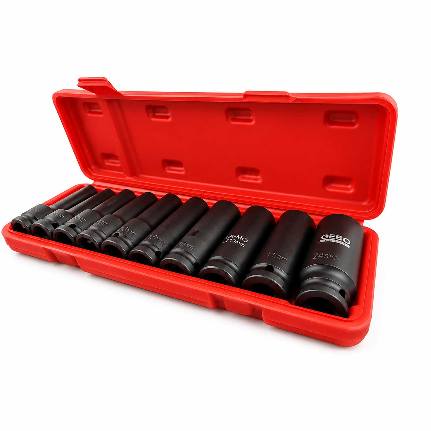 Комплект ударни вложки 1/2 Е8-Е24 мм 10 броя GEBO TOOLS