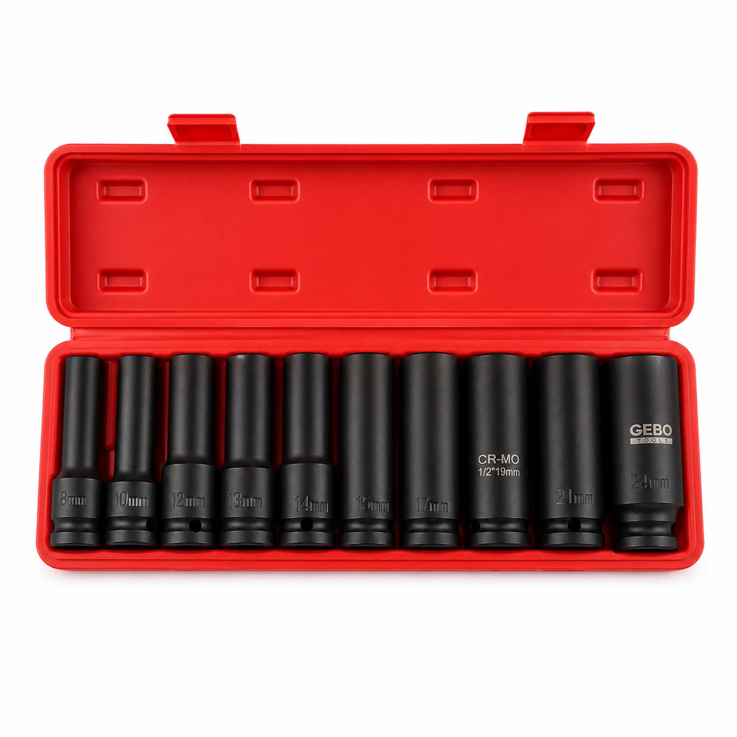 Комплект ударни вложки 1/2 Е8-Е24 мм 10 броя GEBO TOOLS