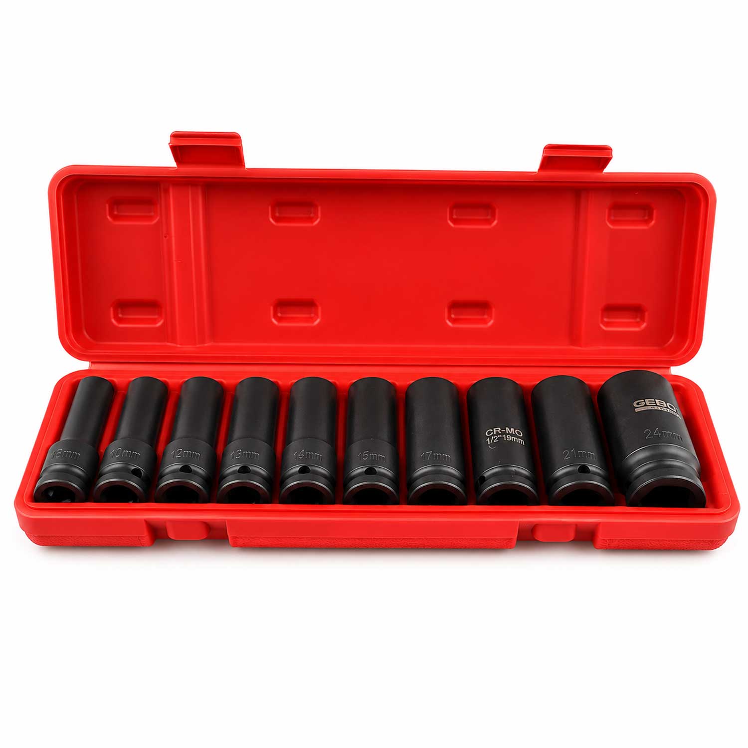 Комплект ударни вложки 1/2 Е8-Е24 мм 10 броя GEBO TOOLS