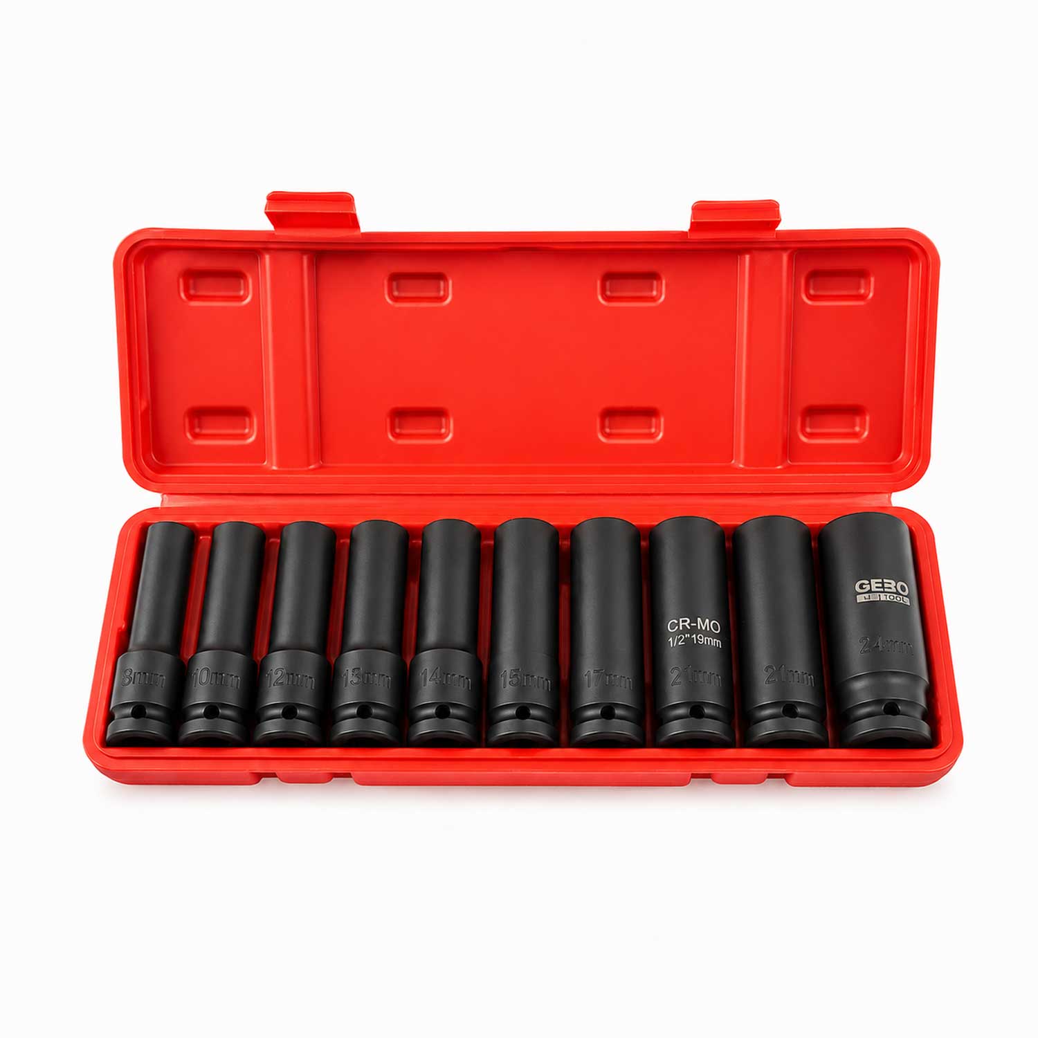 Комплект ударни вложки 1/2 Е8-Е24 мм 10 броя GEBO TOOLS