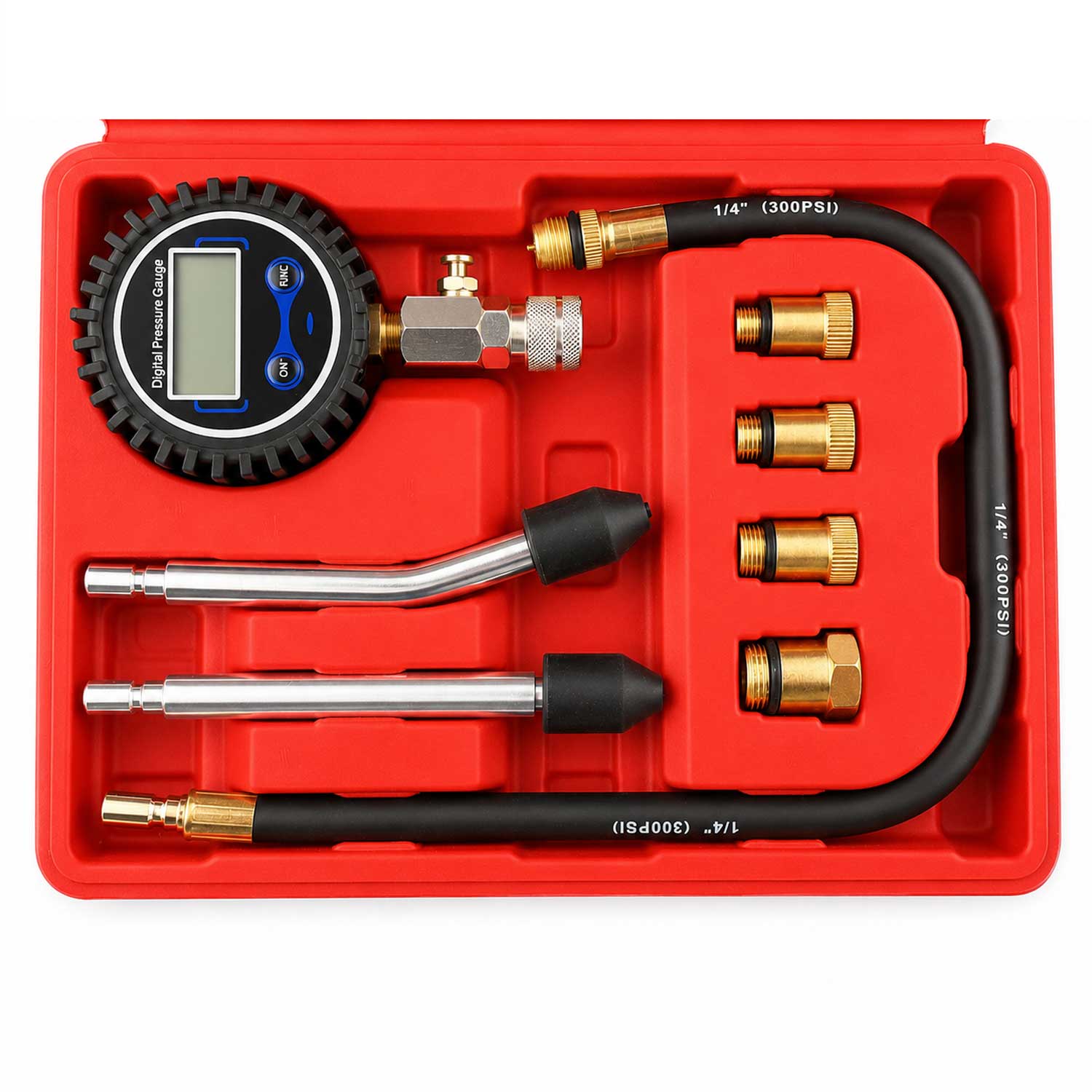 Компресомер за бензин с цифров манометър 8 части GEBO TOOLS