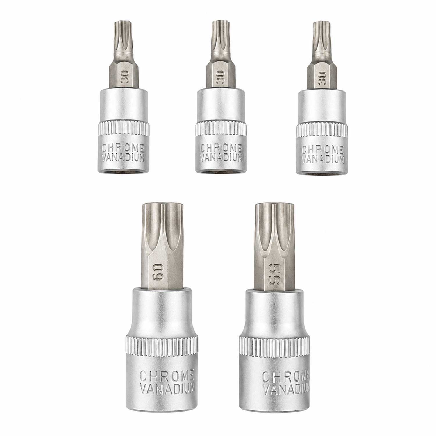 Комплект ключове битове торкс с 5 ръба TS8–TS60 12 броя GEBO TOOLS