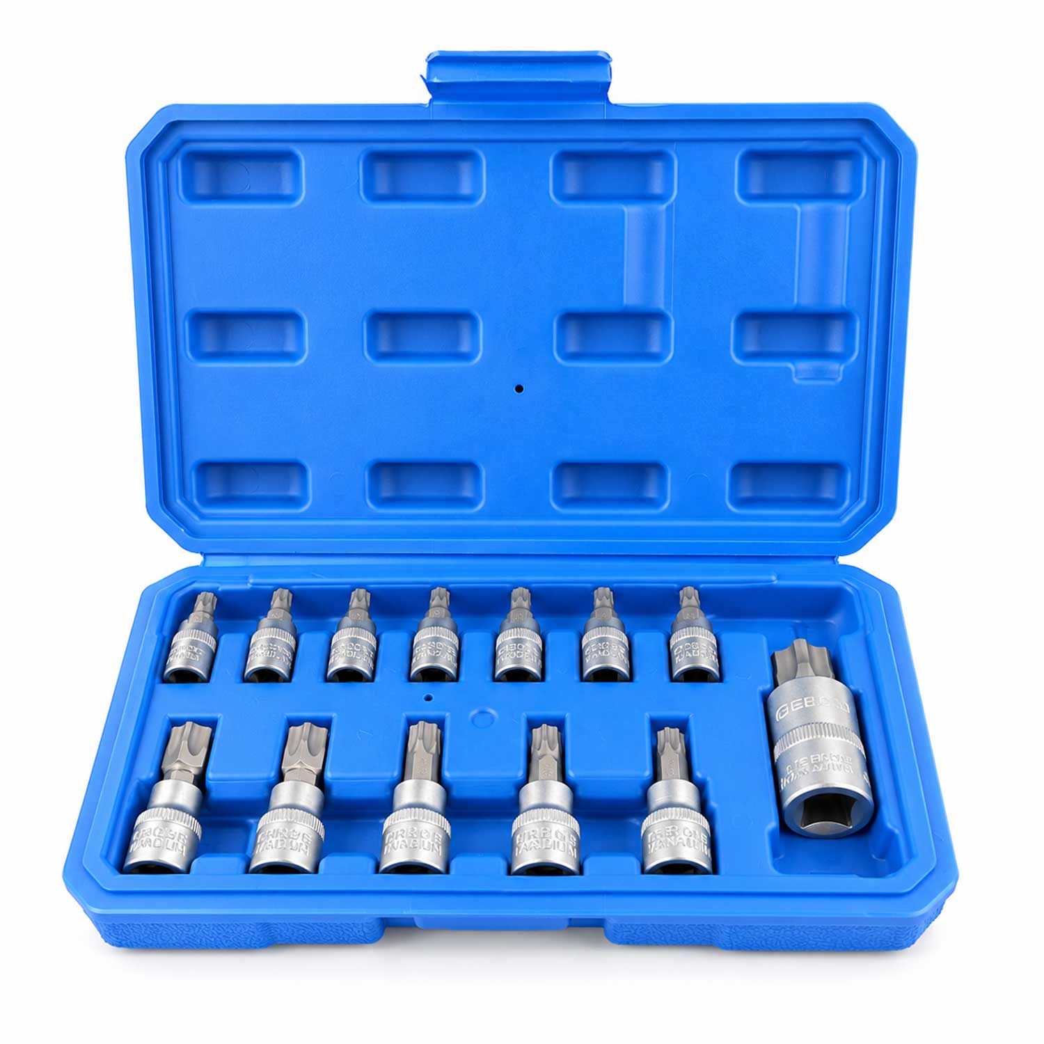 Комплект ключове битове торкс с 5 ръба TS8–TS60 12 броя GEBO TOOLS
