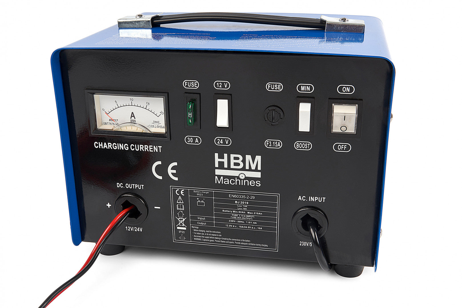 Зарядно устройство за автомобилен акумулатор HBM 12-24V 92-210AH