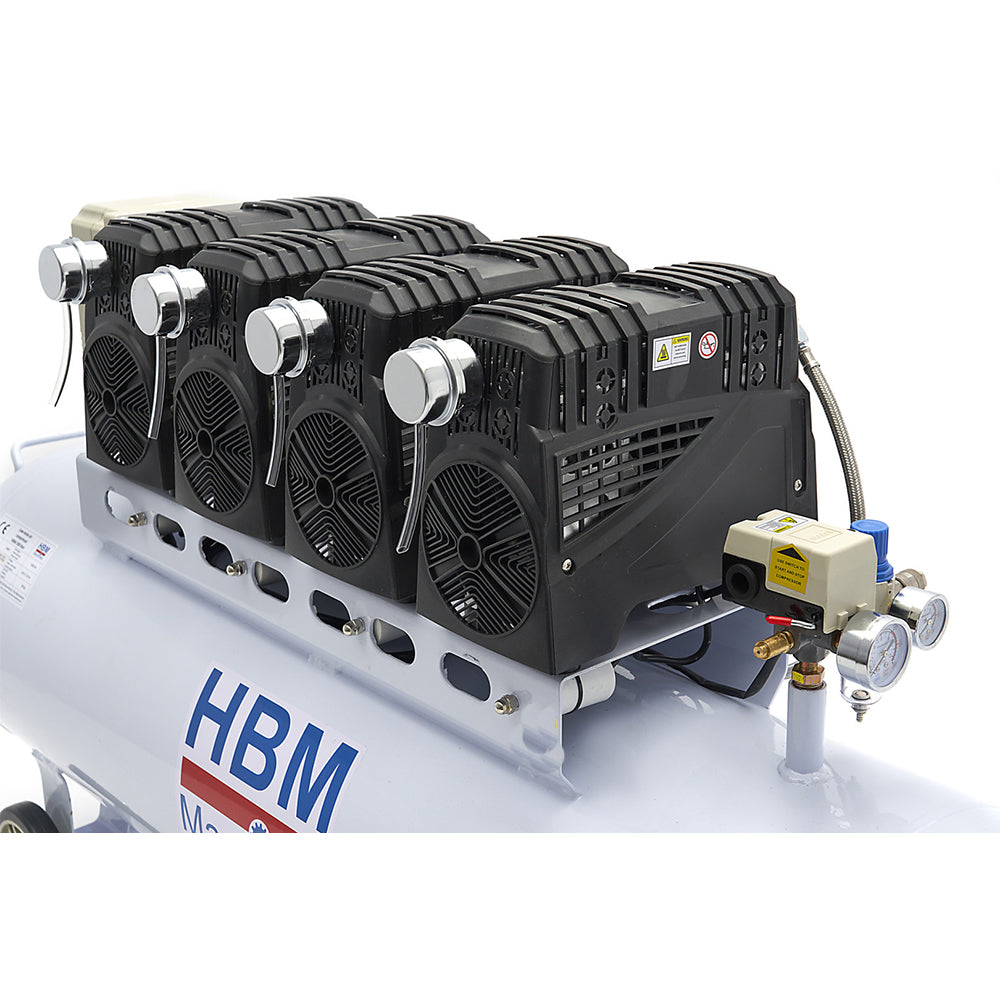 Безшумен компресор без масло SGS 200 л 10 BAR HBM MACHINES Холандия