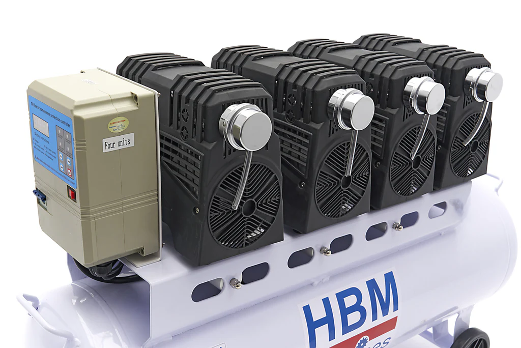 Безшумен компресор HBM без шум, без масло 120 л 8 bar