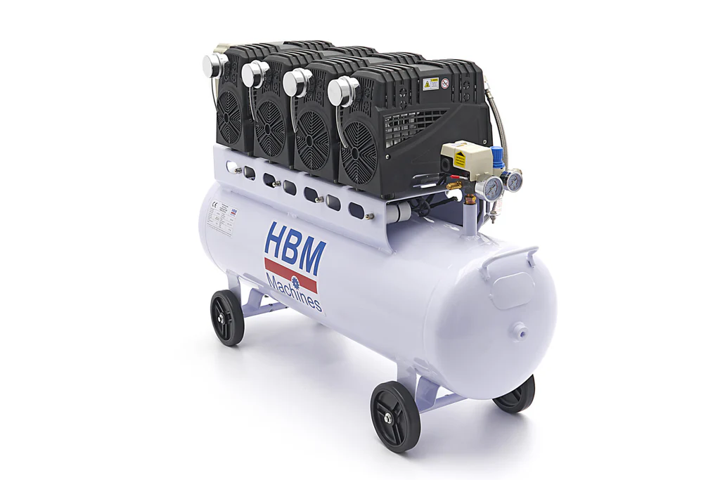 Безшумен компресор HBM без шум, без масло 120 л 8 bar