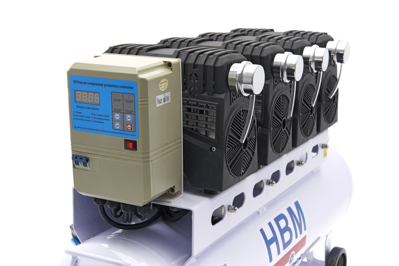 Безшумен компресор HBM без шум, без масло 120 л 8 bar