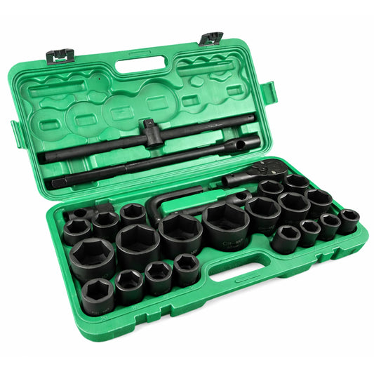 Комплект ударни вложки в метри с тресчотка 3/4" 1" 26 части GEBO TOOLS