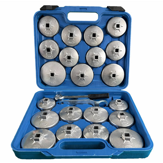 Комплект с ключове за смяна на маслен филтър, алуминий, 23 части GEBO TOOLS