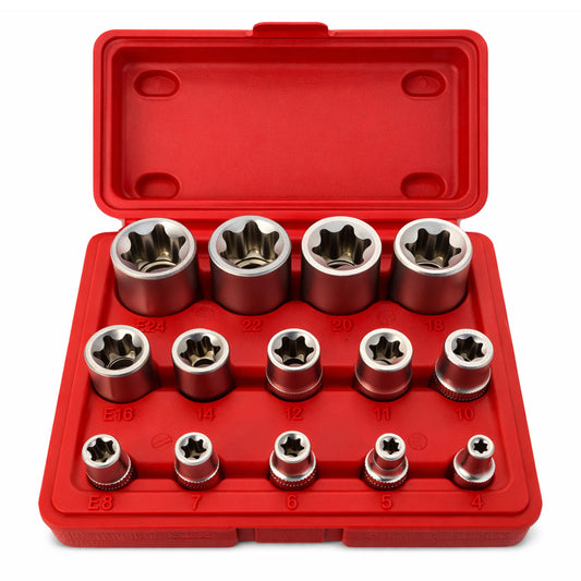 Комплект вложки профил Е Е4-Е24 1/4 3/8 1/2 14 части GEBO TOOLS