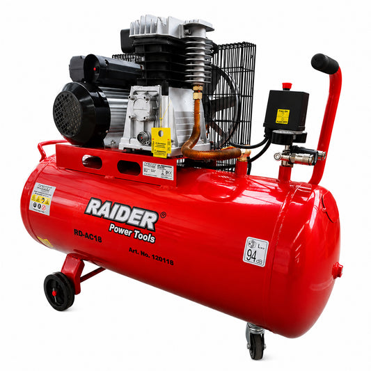 Въздушен компресор 100 л 3CP 220V RAIDER