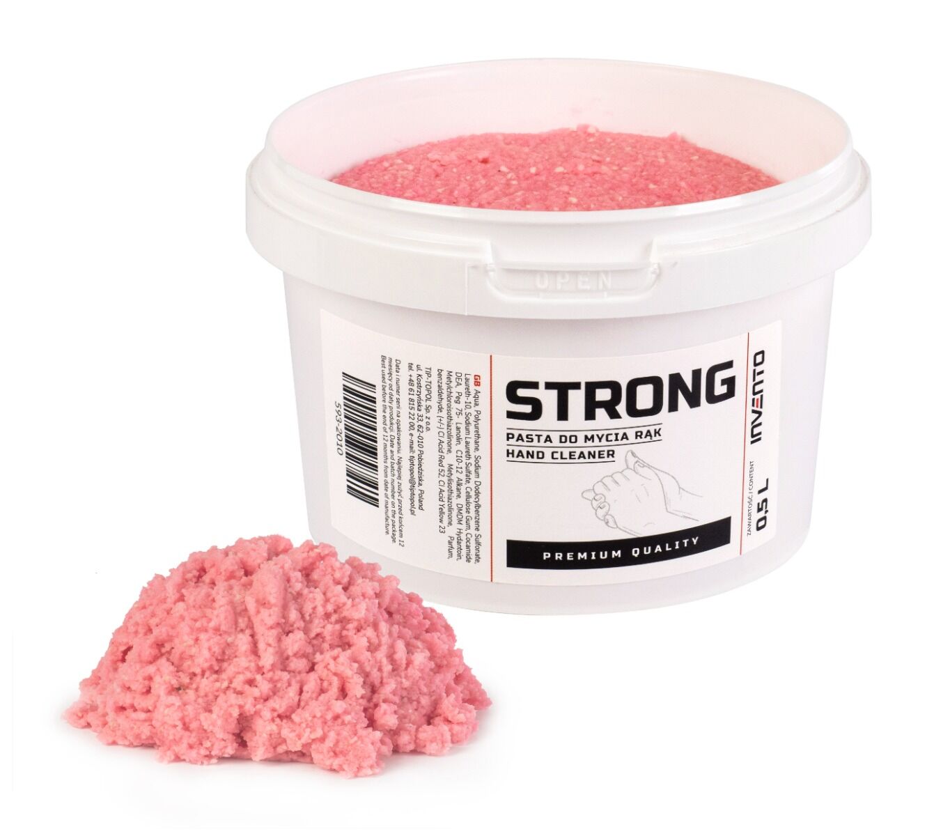 Паста за почистване на ръце 0,5 л STRONG INVENTO