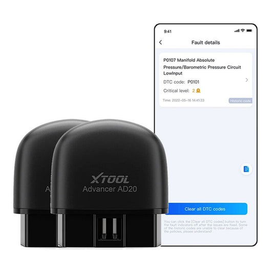 Автомобилен тестер XTOOL ADVANCER AD20 PRO BLUETOOTH OBD2 съвместим с ANDROID и IOS INVENTO